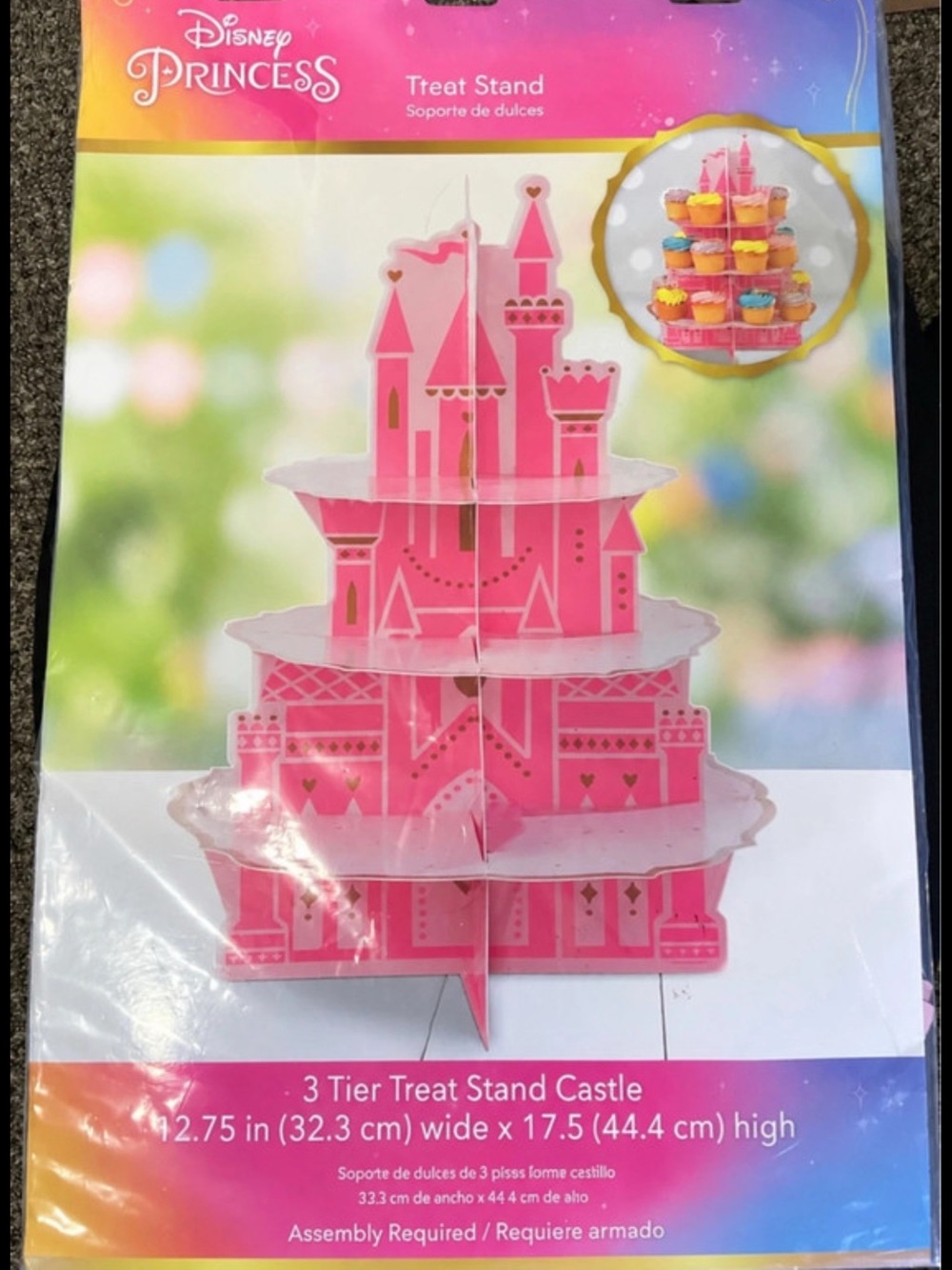 Disney Princess Pink 3-Tier Treat Stand Castle